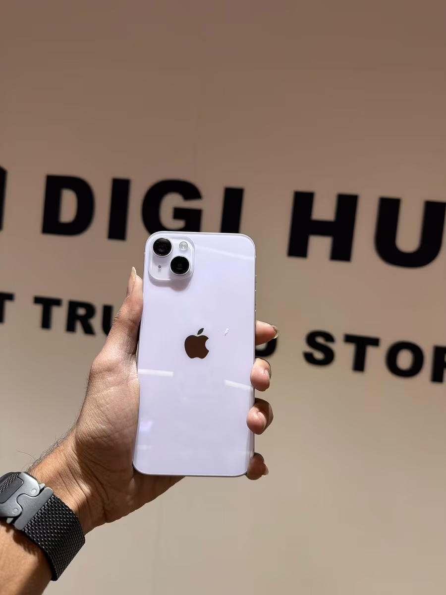 iPhone 14 Plus Purpie, front