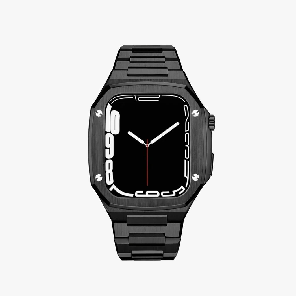 45MM Black Luxury Edition Case- Stainless Steel Strap The Digital Hub