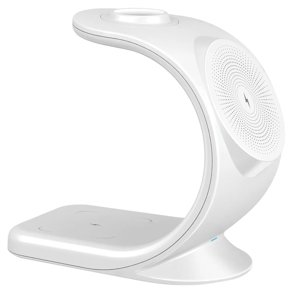 Stuffcool 18W 3-in-1 Wireless Charger for iOS, Android, Earbuds (Qi Compatible, White) The Digital Hub