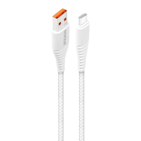 PHONOKART Type C 60W Hypercharge Cable, 6A Fast Charging Cable with Up to 480 Mbps High-Speed Data Transfer & Sync Cord Compatible With All Smartphones and Devices (Compatible with usb, type c, White) - The Digital Hub