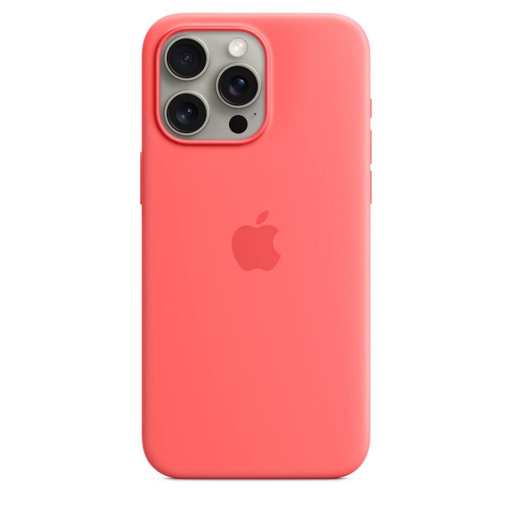 Apple iPhone 15 Pro Max Silicone Case with MagSafe - Guava - The Digital Hub