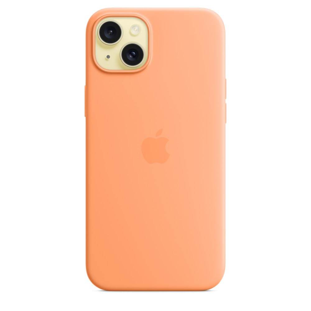 Apple iPhone 15 Plus Silicone Case with MagSafe - Orange Sorbet - The Digital Hub