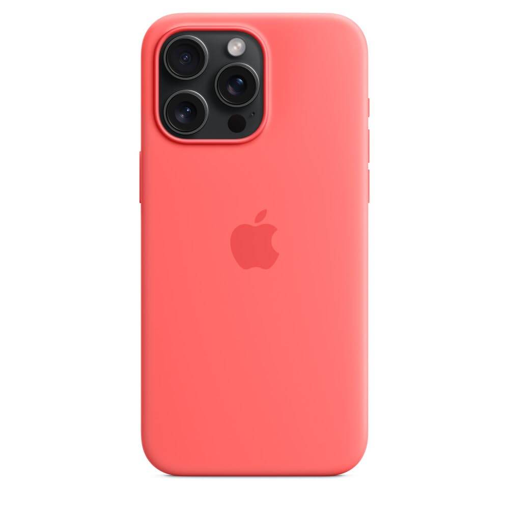 Apple iPhone 15 Pro Max Silicone Case with MagSafe - Guava - The Digital Hub