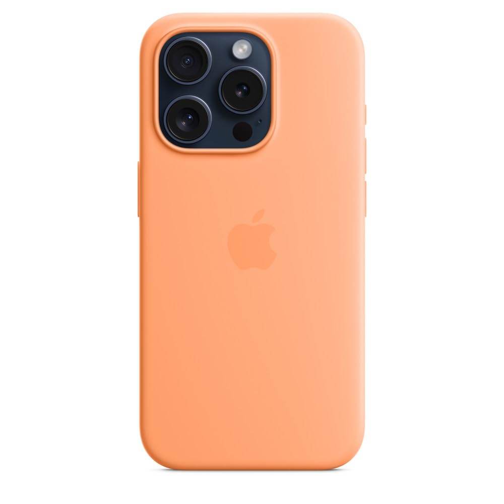 Apple iPhone 15 Pro Silicone Case with MagSafe - Orange Sorbet - The Digital Hub