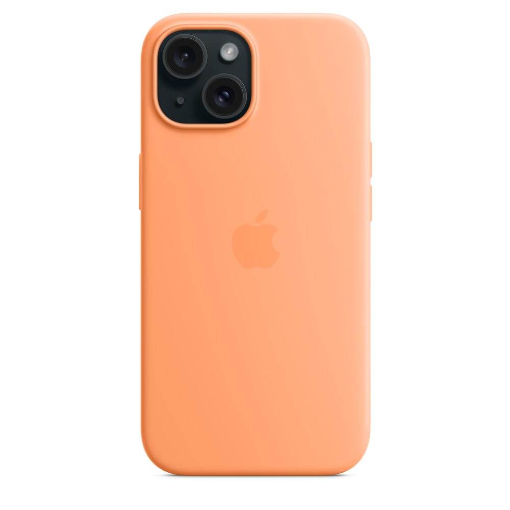 Apple iPhone 15 Silicone Case with MagSafe - Orange Sorbet - The Digital Hub