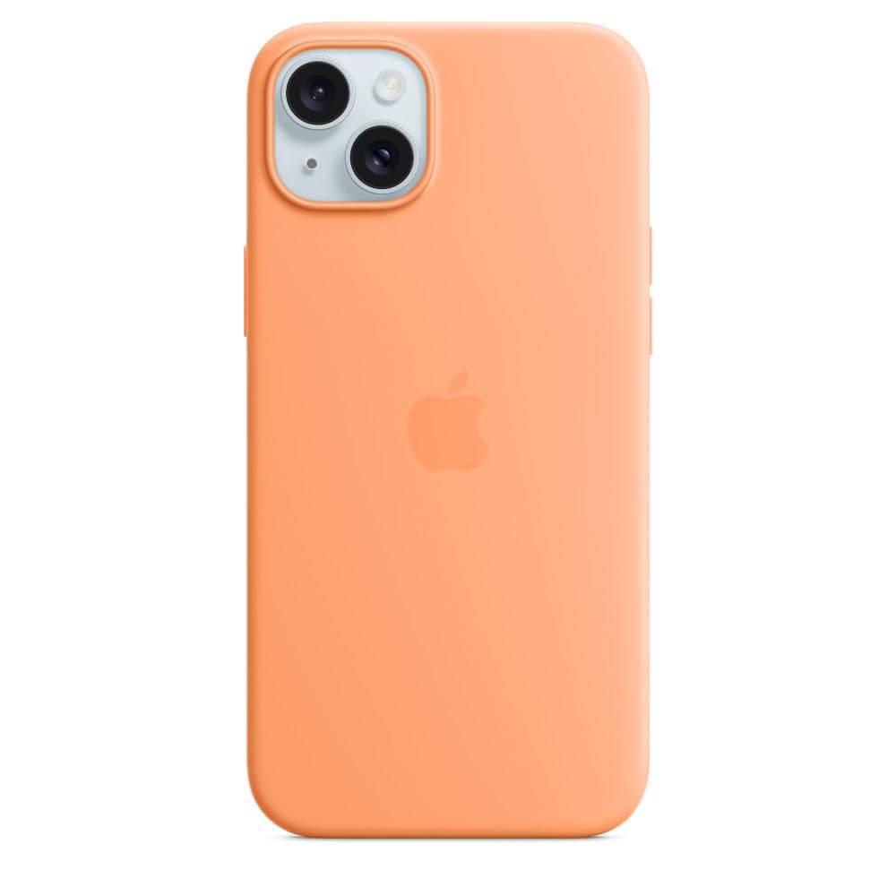 Apple iPhone 15 Plus Silicone Case with MagSafe - Orange Sorbet - The Digital Hub