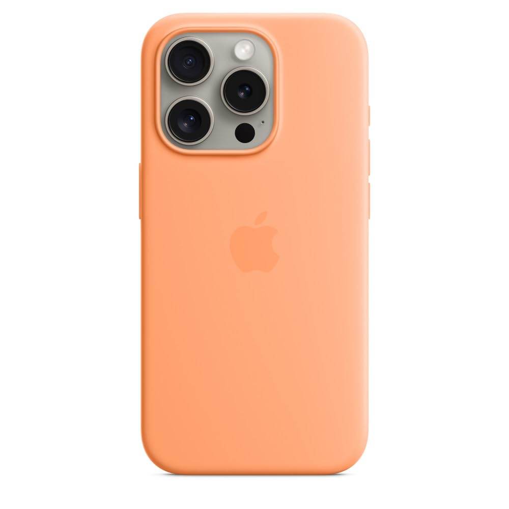 Apple iPhone 15 Pro Silicone Case with MagSafe - Orange Sorbet - The Digital Hub