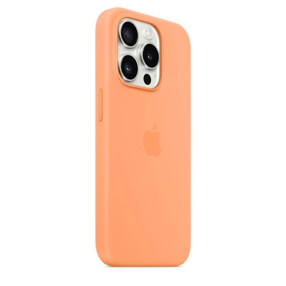 Apple iPhone 15 Pro Silicone Case with MagSafe - Orange Sorbet - The Digital Hub