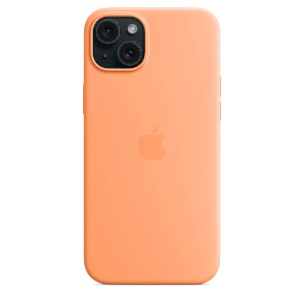 Apple iPhone 15 Plus Silicone Case with MagSafe - Orange Sorbet - The Digital Hub