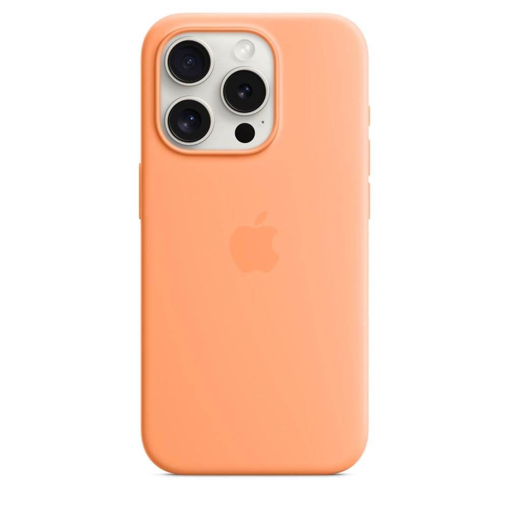 Apple iPhone 15 Pro Silicone Case with MagSafe - Orange Sorbet - The Digital Hub