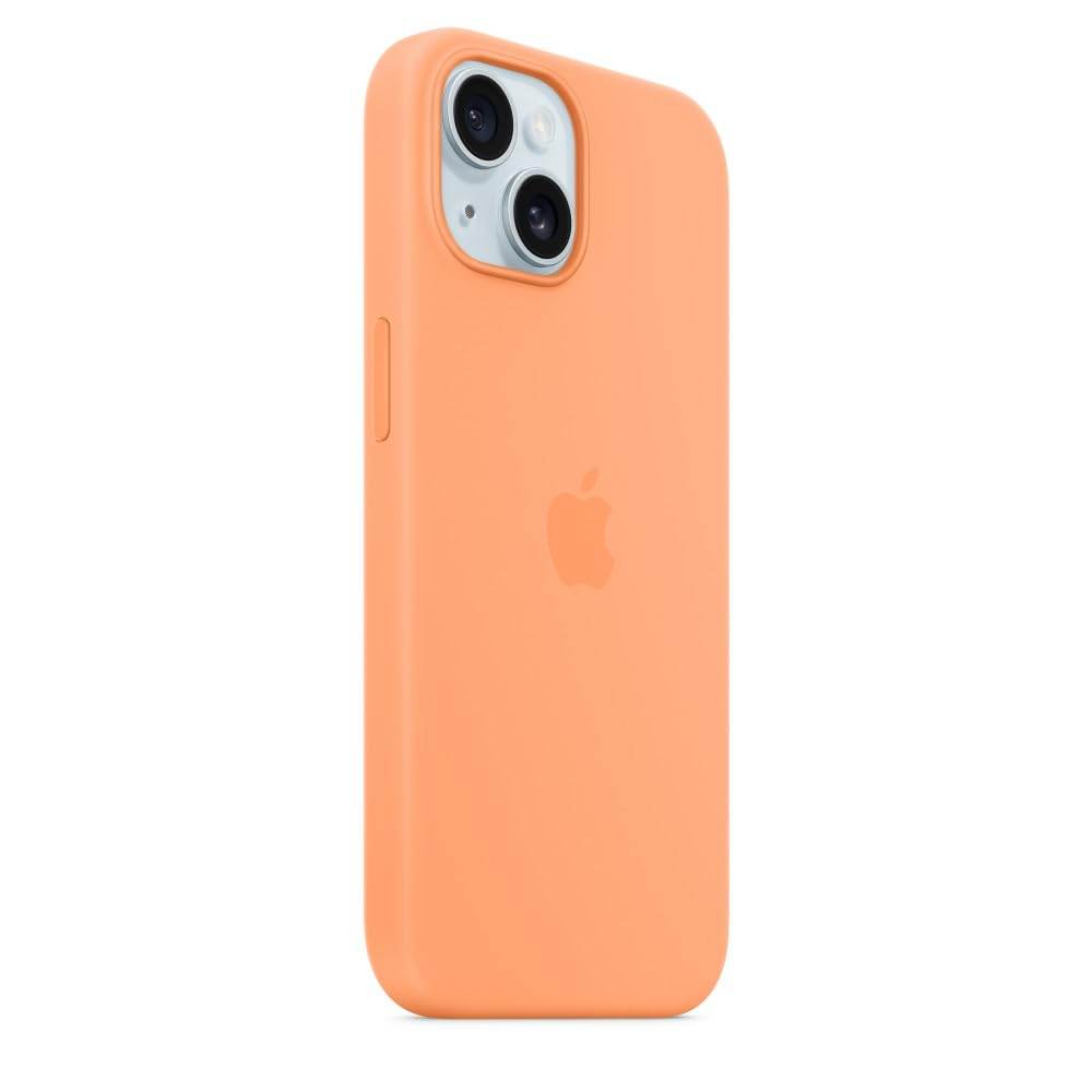 Apple iPhone 15 Silicone Case with MagSafe - Orange Sorbet - The Digital Hub