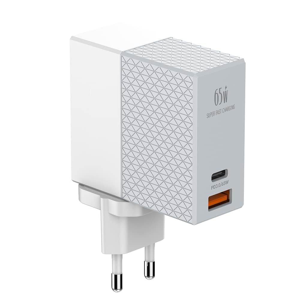 JTP 65W USB C + A Wall Charger 2 Port with Type C Cable PD3.0 Compatible with 60W 45W 30W MacBook iPad Pro Air Dell XPS 13 HP Spectre Galaxy S22 S21 iPhone 14 Pro Max 13 12 11 Pro Max Mini XR SE - The Digital Hub