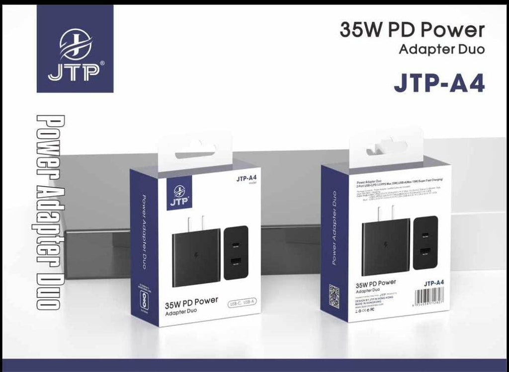 JTP-A4 35W Duo Port Super Fast Charger True 35W Max Charging Adapter Compatible for Samsung S23 Ultra,S23,S22 Ultra,S22,S21 FE 5G,S20 FE 5G (35W Adapter) - The Digital Hub