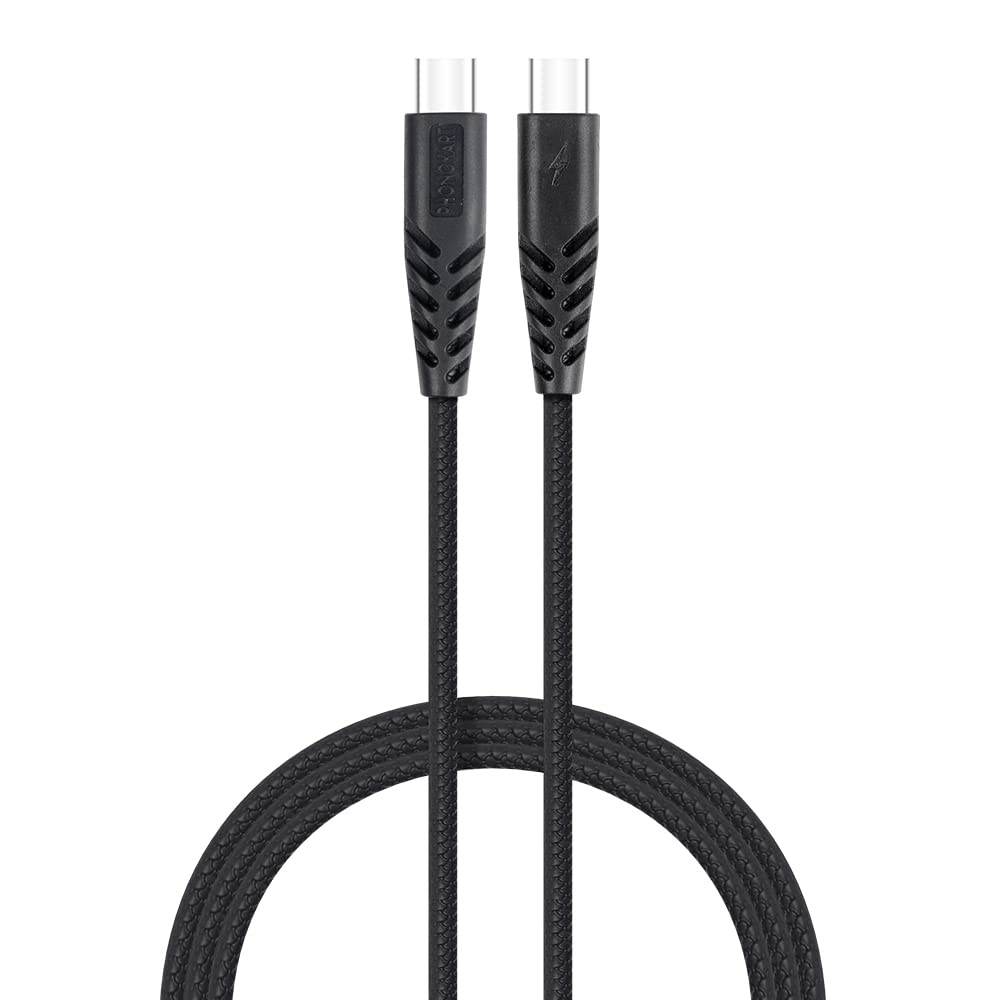 Phonokart USB Type C Cable 1.5 m PKSWIFTCC15-BLK (Compatible with Mobile, Black, One Cable) - The Digital Hub