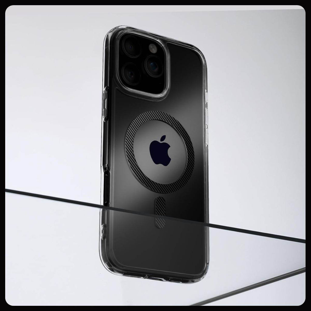 Spigen Ultra Hybrid Magfit Back Cover Case Compatible with iPhone 16 Pro Max (TPU + Poly Carbonate | Carbon Fiber) - The Digital Hub