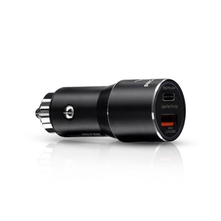 PHONOKART Rover Dual Fast Car Charger Adapter with 80W + 45W Dual Output. Quick Charge, Type C PD 45W & 80W Compatible for iPhone, All Smartphones, Tablets & More |Black| - The Digital Hub