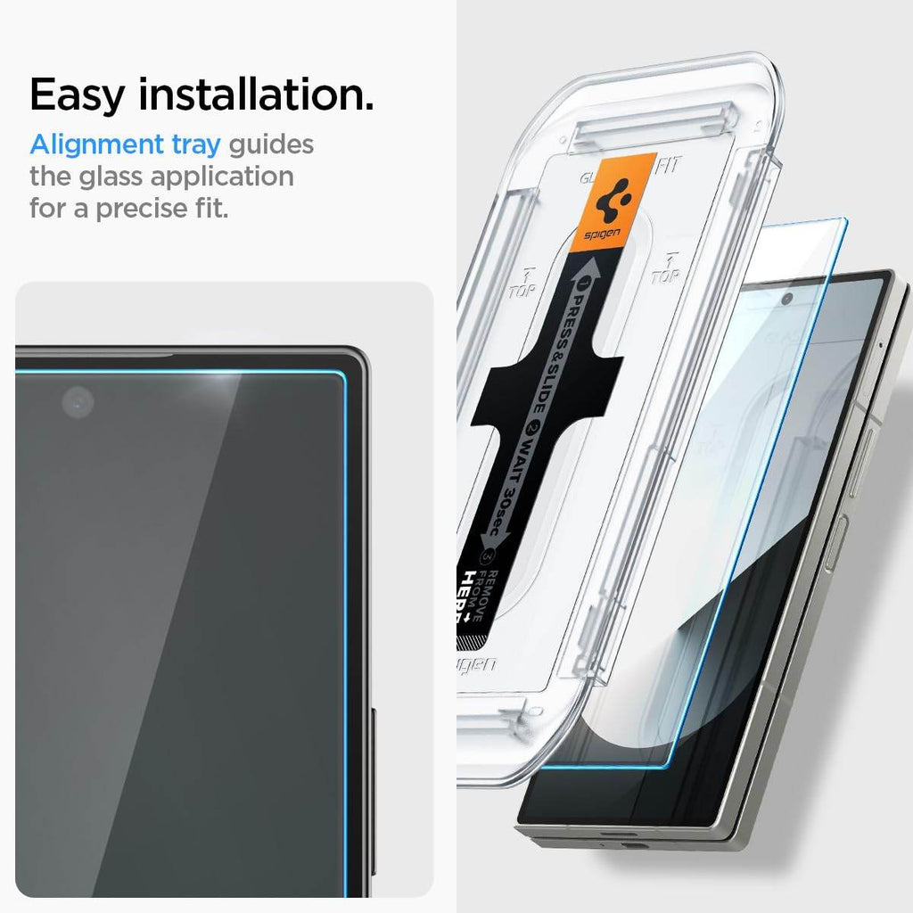 Spigen Ez Fit Tempered Glass Screen Protector Guard For Samsung Galaxy Z Fold 6 Smartphone (2 Pack) - The Digital Hub