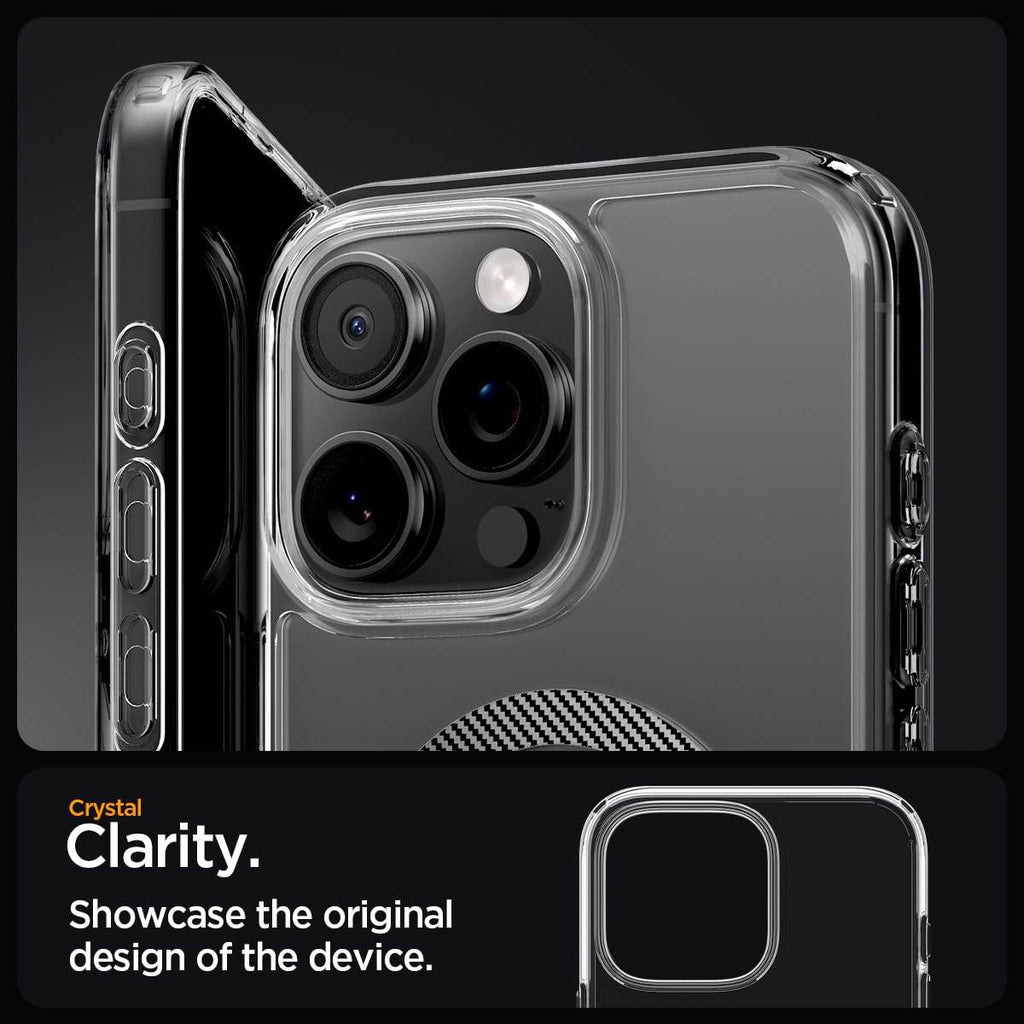 Spigen Ultra Hybrid Magfit Back Cover Case Compatible with iPhone 16 Pro Max (TPU + Poly Carbonate | Carbon Fiber) - The Digital Hub