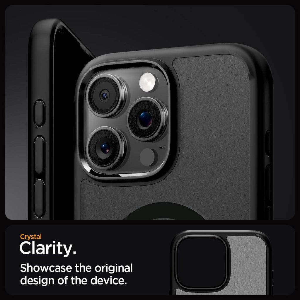 Spigen Ultra Hybrid Magfit Back Cover Case Compatible with iPhone 16 Pro Max (TPU + Poly Carbonate | Frost Black) - The Digital Hub