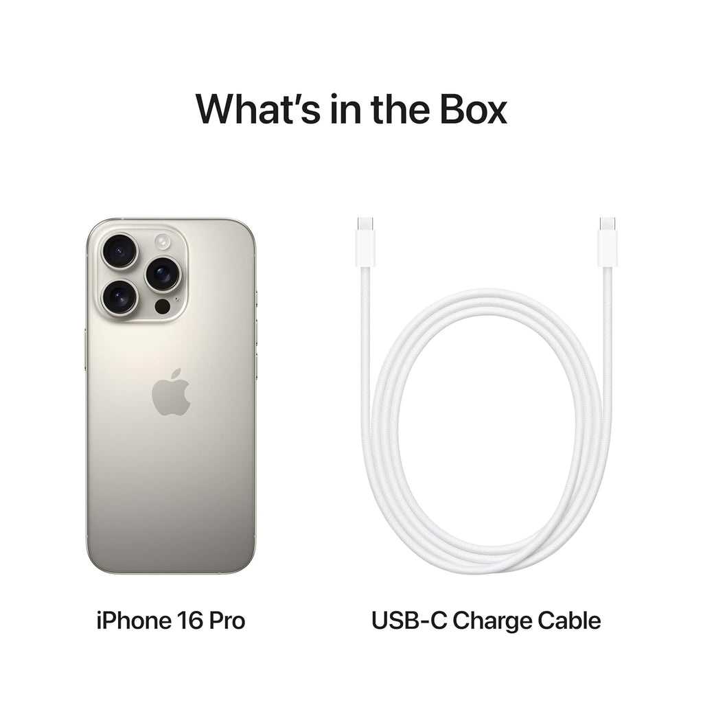 iPhone 16 Pro 128 GB: 5G Mobile Phone with Camera Control, 4K 120 fps Dolby Vision and a Huge Leap in Battery Life. Works with AirPods; Natural Titanium