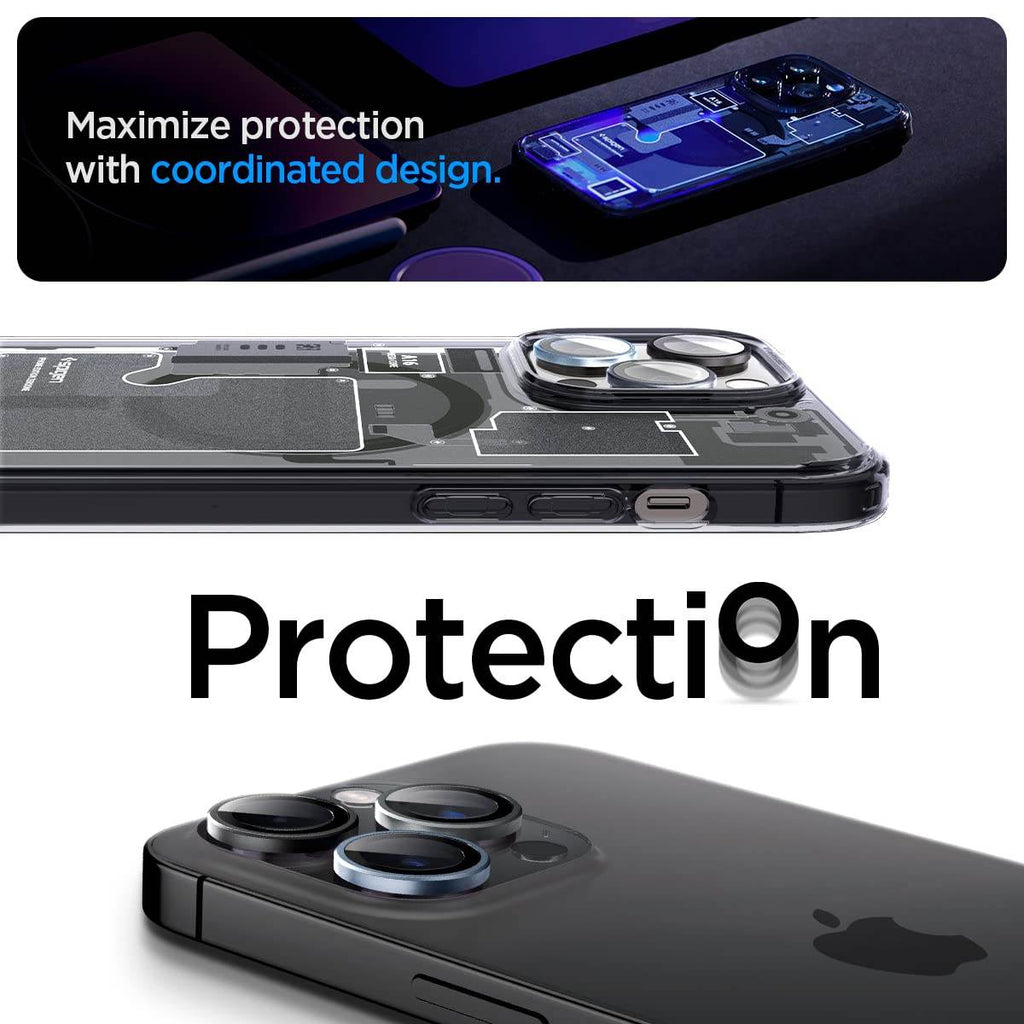 Spigen EZ Fit Optik Pro Tempered Glass Camera Lens Protector Guard for iPhone 16 Pro / 16 Pro Max / 15 Pro / 15 Pro Max / 14 Pro / 14 Pro Max (ZeroOne Edition) - 2 Pack - The Digital Hub