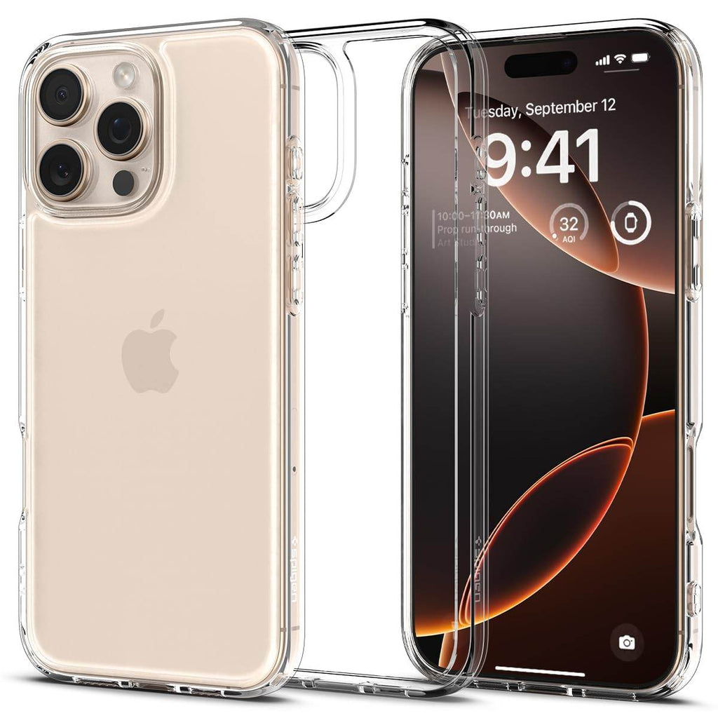 Spigen Ultra Hybrid Back Cover Case Compatible with iPhone 16 Pro Max (TPU + Poly Carbonate | Crystal Clear) - The Digital Hub