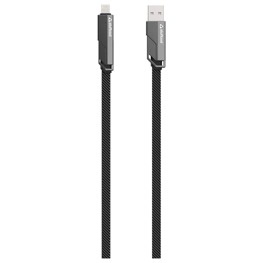 Stuffcool Quad Pro 4 in 1 Indestructible Cable with lightning to type C, type C to C, lightning to USB A The Digital Hub