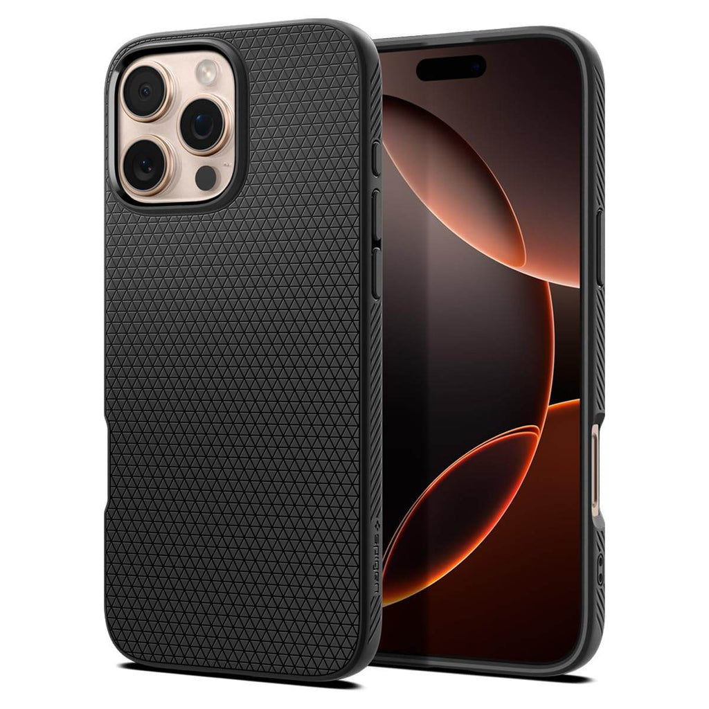 Spigen Liquid Air Back Cover Case Compatible with iPhone 16 Pro Max (TPU | Matte Black) - The Digital Hub