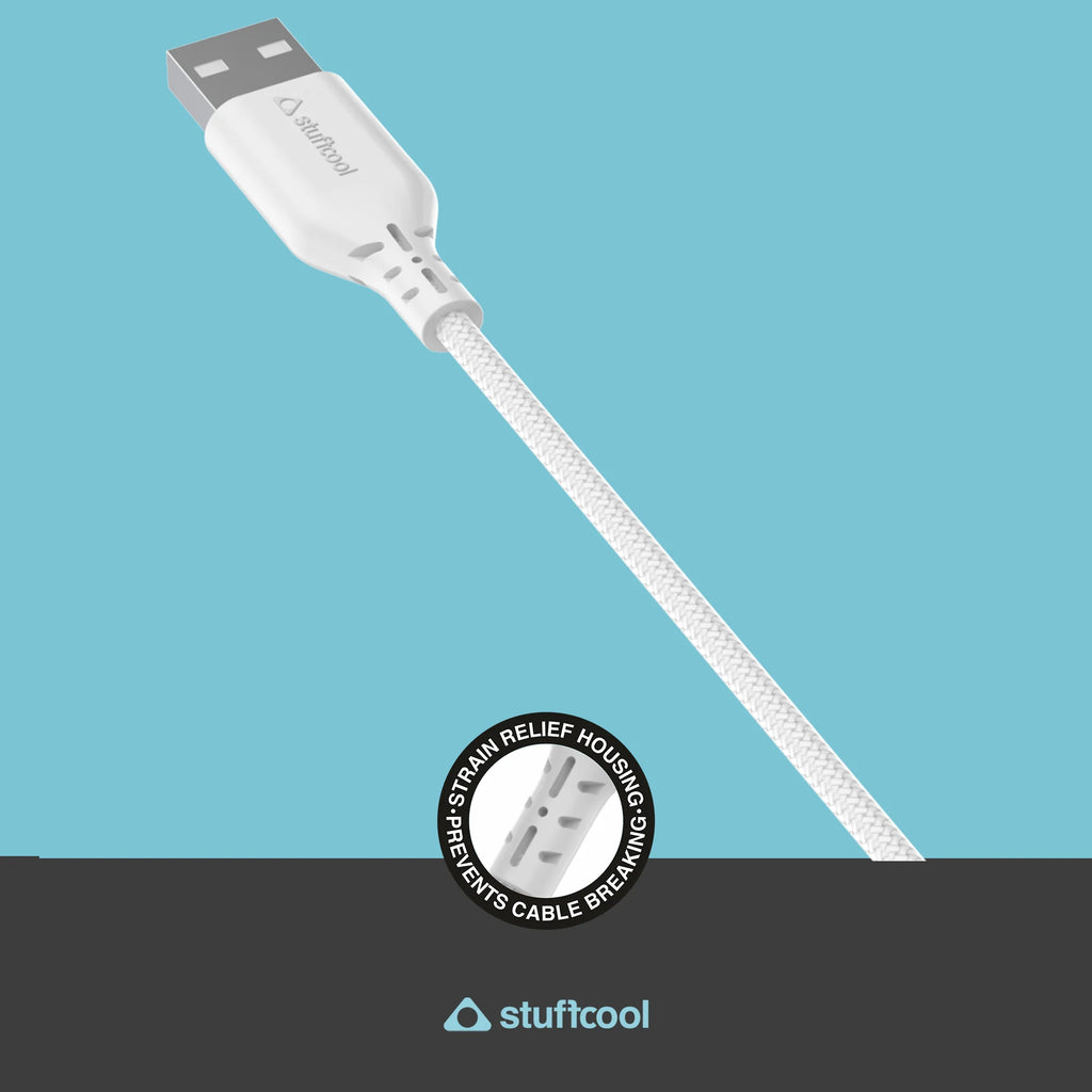 Stufcool Alto USB A to C 6.5A 1.2 Meter Cable fast charging Oppo, One plus,Vivo, Samsung, Huawei, Pixel, mi The Digital Hub