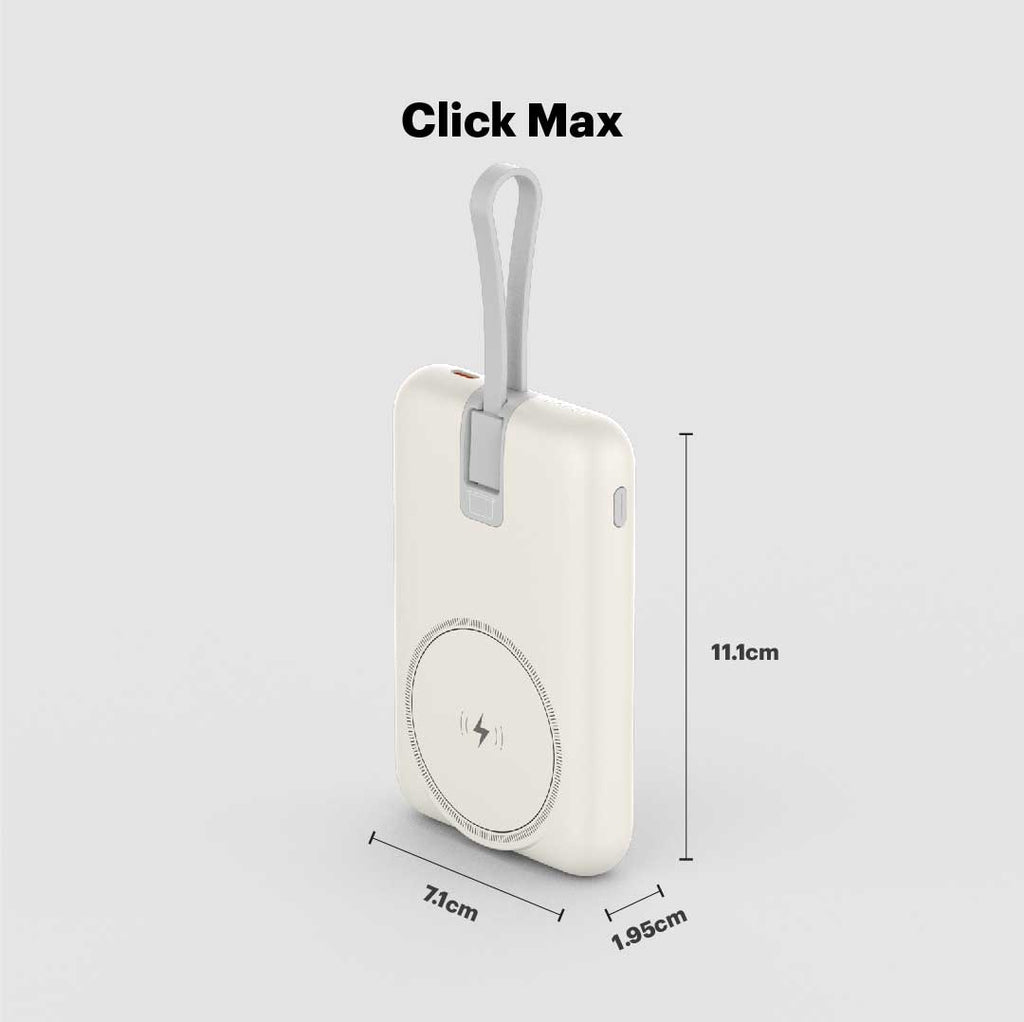 StuffCool Click Max 10000mAh Magnetic Wireless Powerbank With Built In 20W PD Type C Cable The Digital Hub