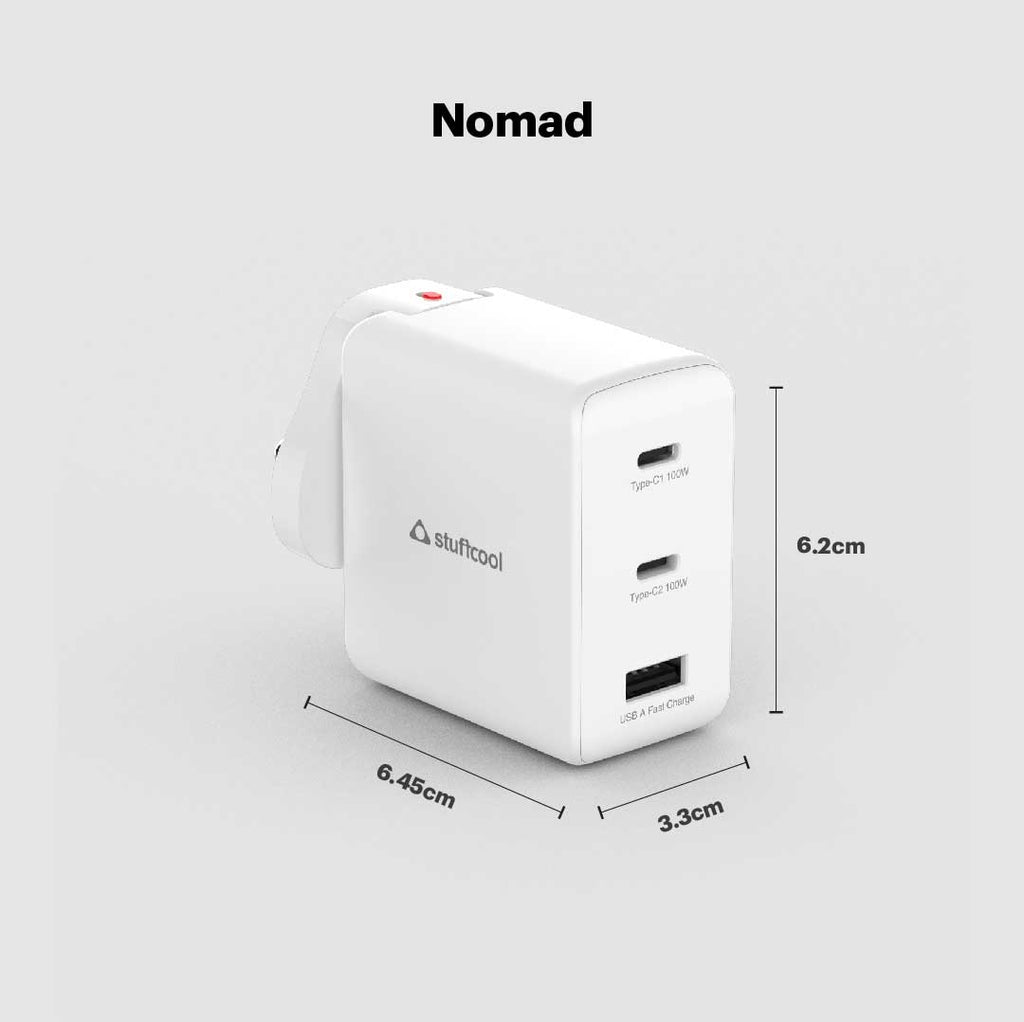 Stuffcool Nomad 102W GaN Charger With World Travel Plugs The Digital Hub