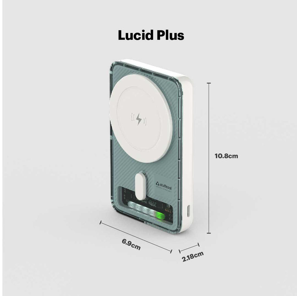 Lucid Plus 15W Magnetic Wireless 10000mAh Powerbank with stand for Airpods and iPhone The Digital Hub