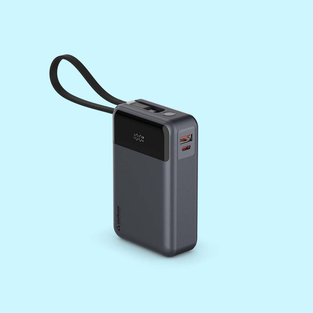 StuffCool Giga smallest 65W 20000 mAh Powerbank With Built-in Type C Cable The Digital Hub