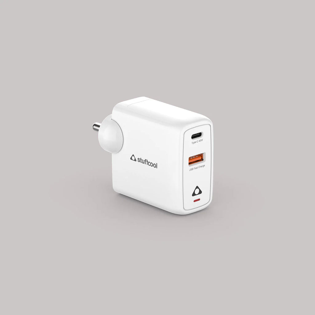 Stuffcool Neo 45 Pro Dual Port Super Fast Charging 2.0 Wall Charger The Digital Hub