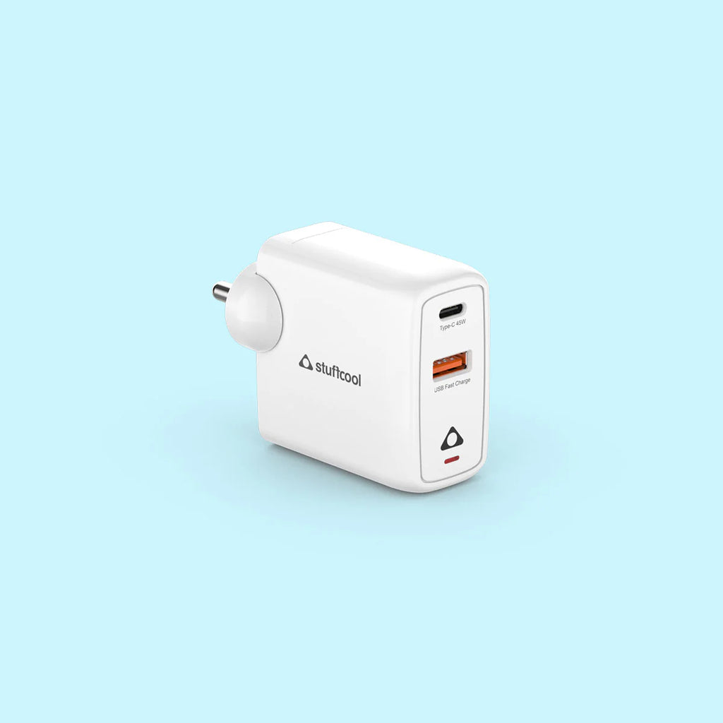 Stuffcool Neo 45 Pro Dual Port Super Fast Charging 2.0 Wall Charger The Digital Hub