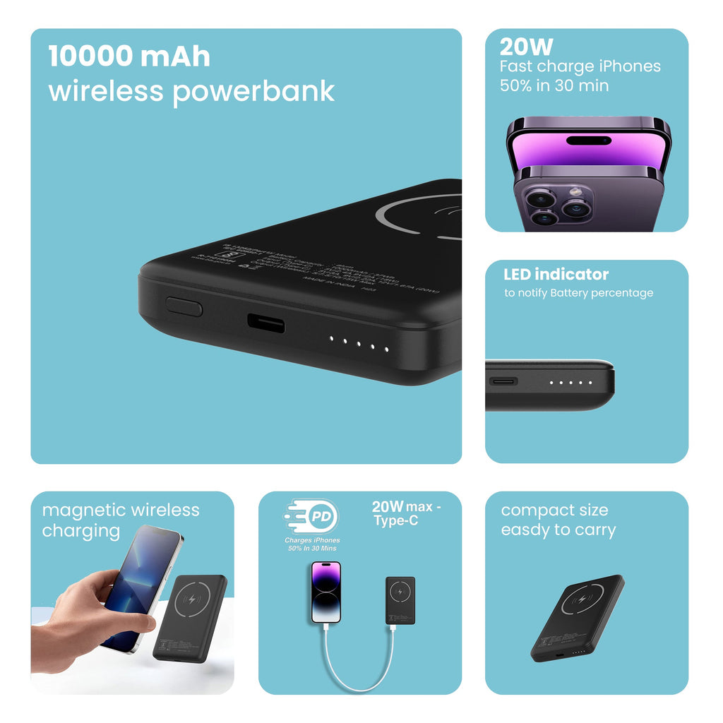 StuffCool Alum 10000mAh Magnetic Wireless Powerbank The Digital Hub