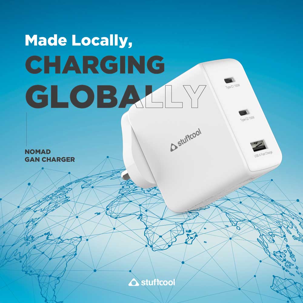 Stuffcool Nomad 102W GaN Charger With World Travel Plugs The Digital Hub