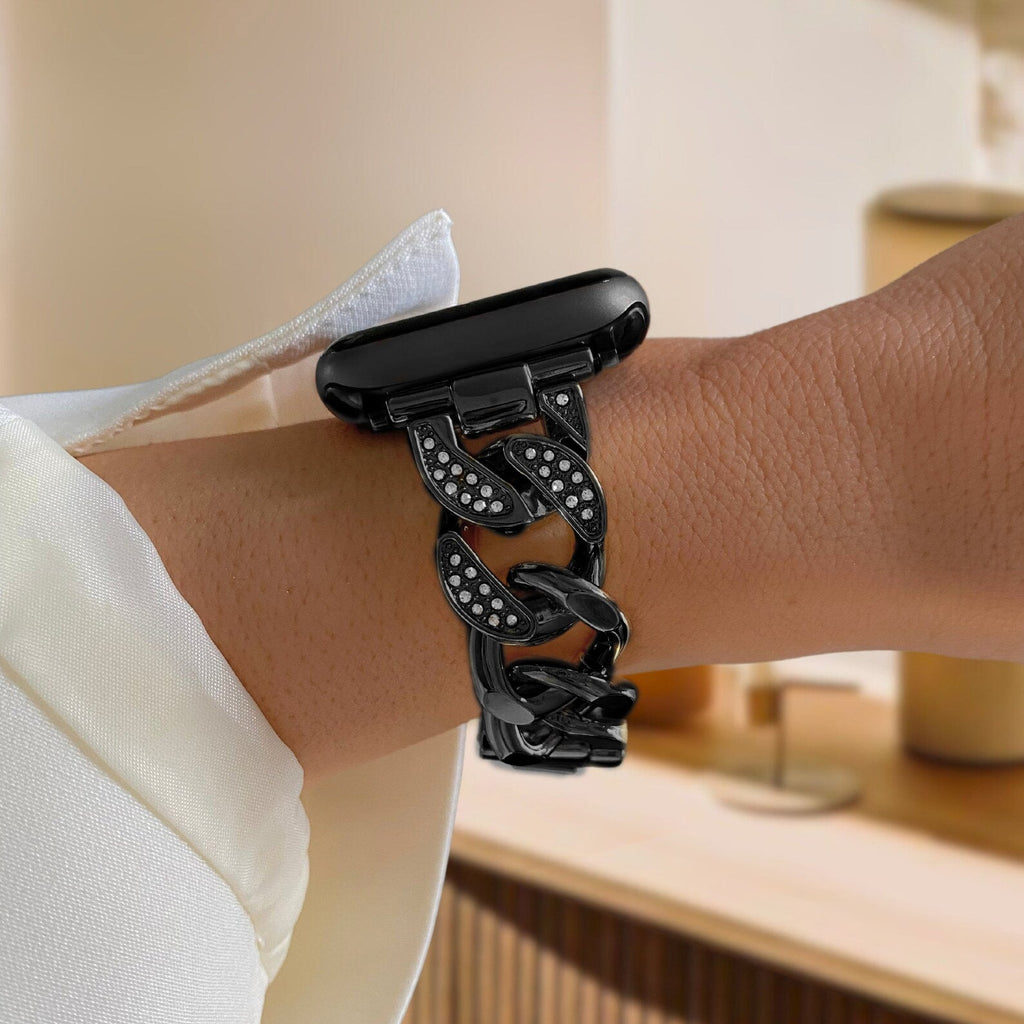 Diamond Metal Strap for Apple Watch - Black