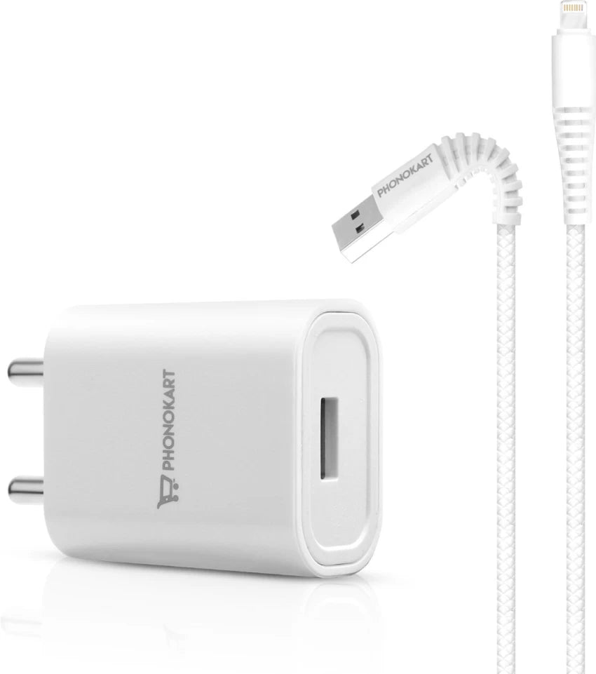 PHONOKART PD 2.1 A Mobile PKADAMAC-WHT Charger with Detachable Cable (White, Cable Included) The Digital Hub